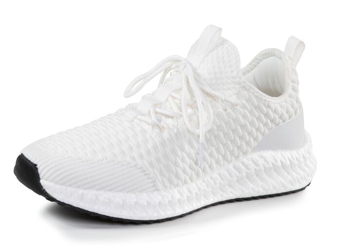 Veterschoenen van gestructureerd textielmateriaal 