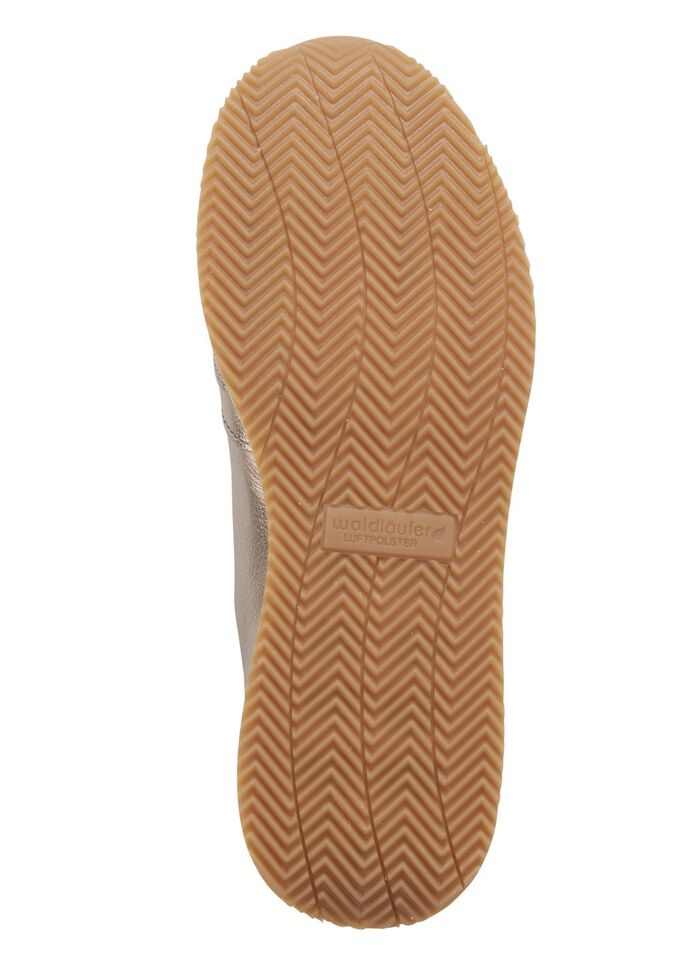 Sneakers met veters van generfd nappaleer 