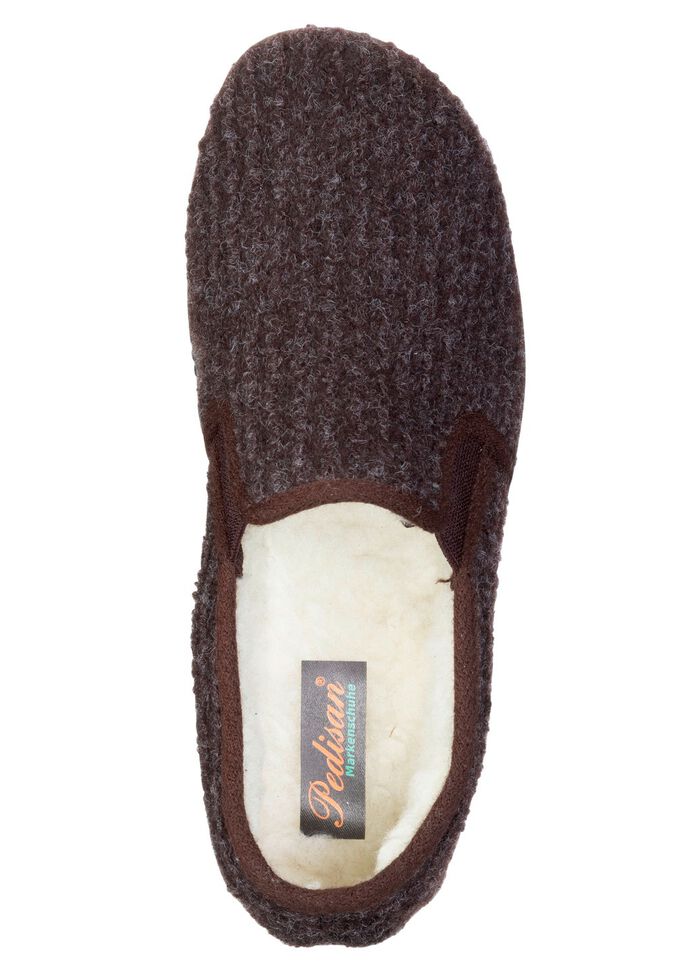 Gevoerde herenpantoffels, met nieuwe wol 