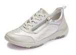 ELENA EDEN sneakers met veters WIT-ZILVER