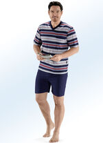 Shortama&lsquo;s, pak van twee, met V-hals en borstzakje 