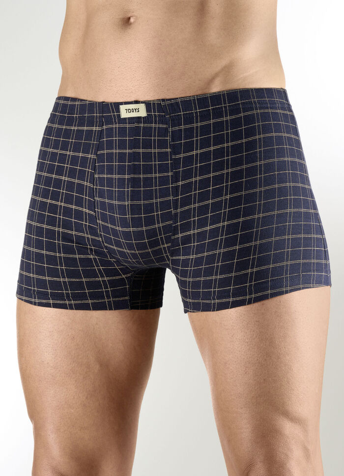 Zespak broeken met ruitjesmotief 