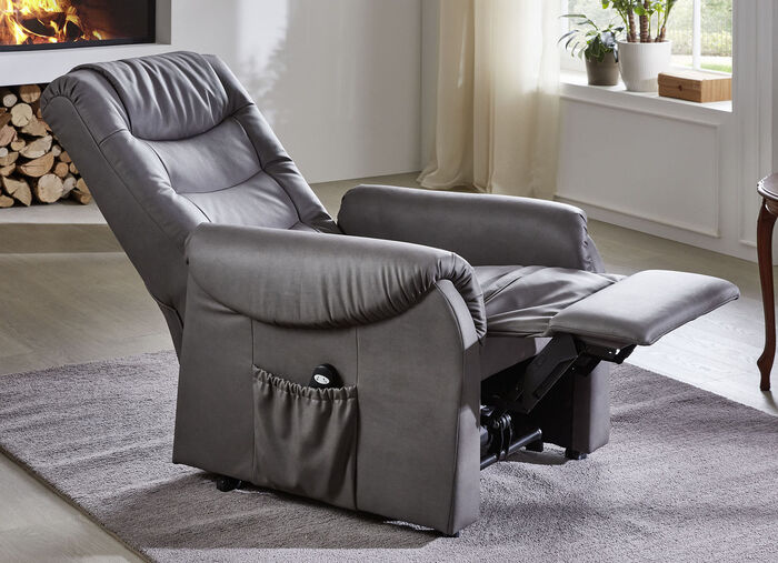 TV-fauteuil in lederlook ANTHRAZIT