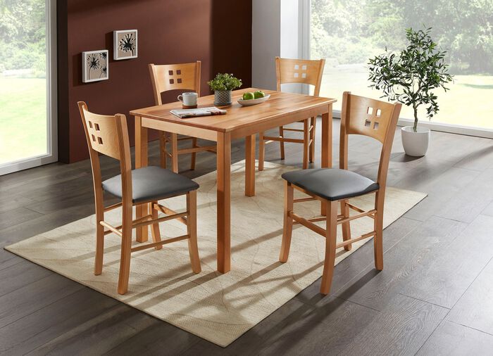 Combinatie sterke eettafel gemaakt van massief beukenhout BEUKEN