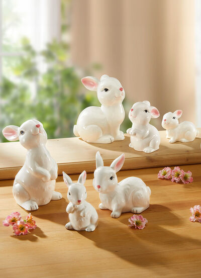 Keramieken konijnenbeeldjes 