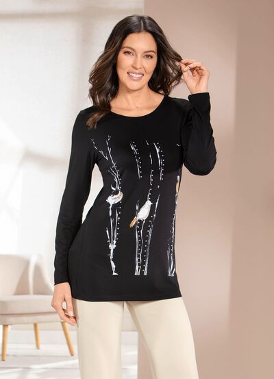 Shirt met geplaatste opdruk 