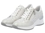 Rieker vetersneakers gemaakt van bedrukt synthetisch materiaal LICHTGRIJS-ZILVER
