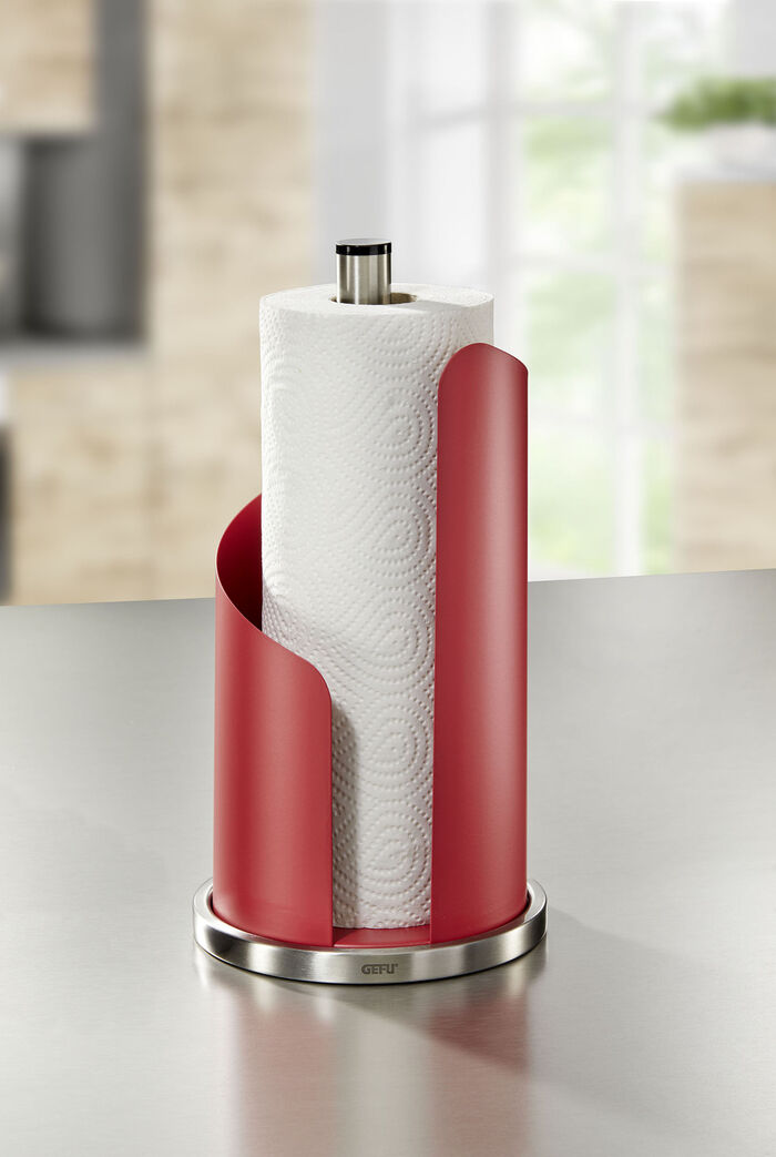 Rolhouder - gemaakt van roestvrij staal ROOD