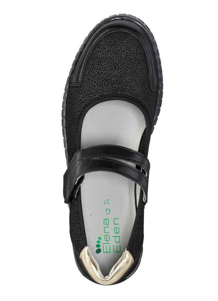 ELENA EDEN pantoffels gemaakt van nappaleer en stretchmateriaal 