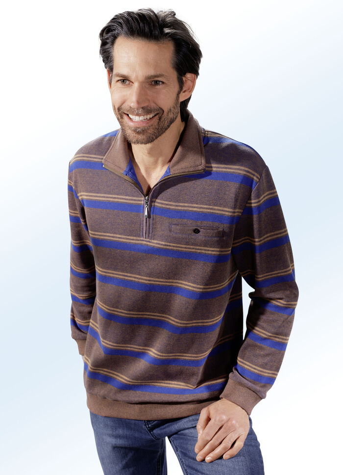 Stijlvolle troyer met korte ritssluiting 