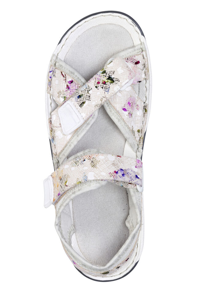 ELENA EDEN sandaal met speelse print ECRU-KLEURRIJK