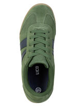 Sportieve herensneakers met uitneembaar voetbed GRÜN-MARINE