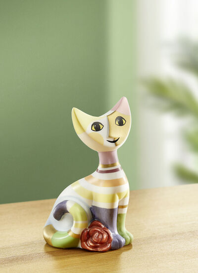 Kat met roos 
