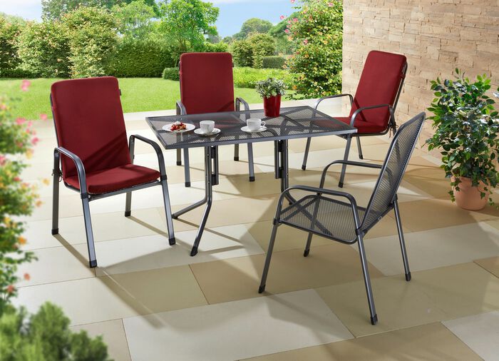 Strekmetaal tuinmeubelen van MFG Freizeitm&ouml;bel ANTHRAZIT