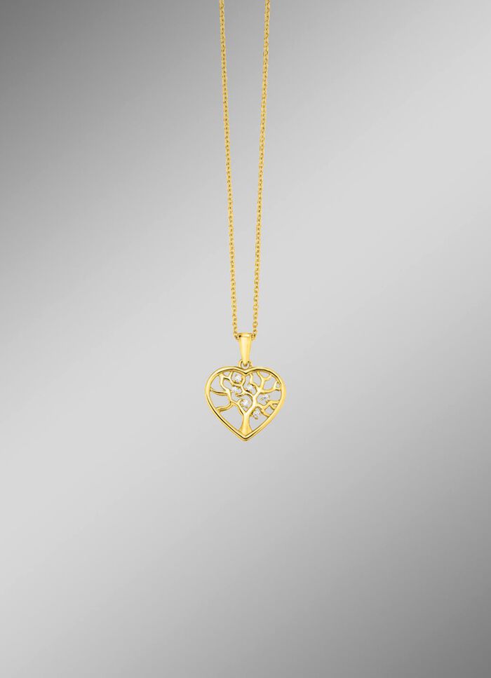 Vergulde hanger met zirkonia 