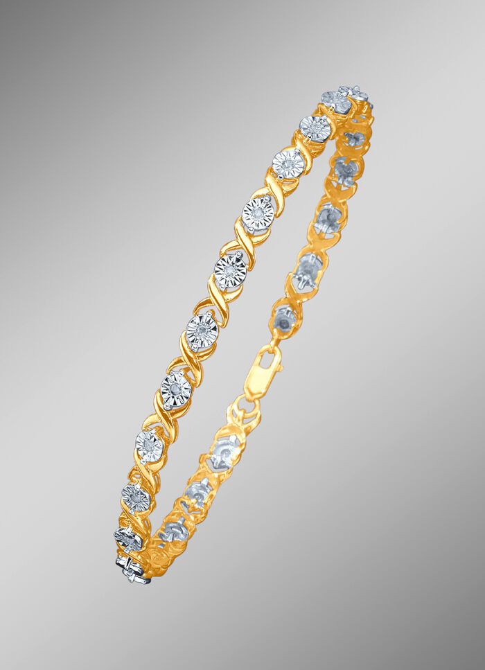 Massieve armband met briljanten 