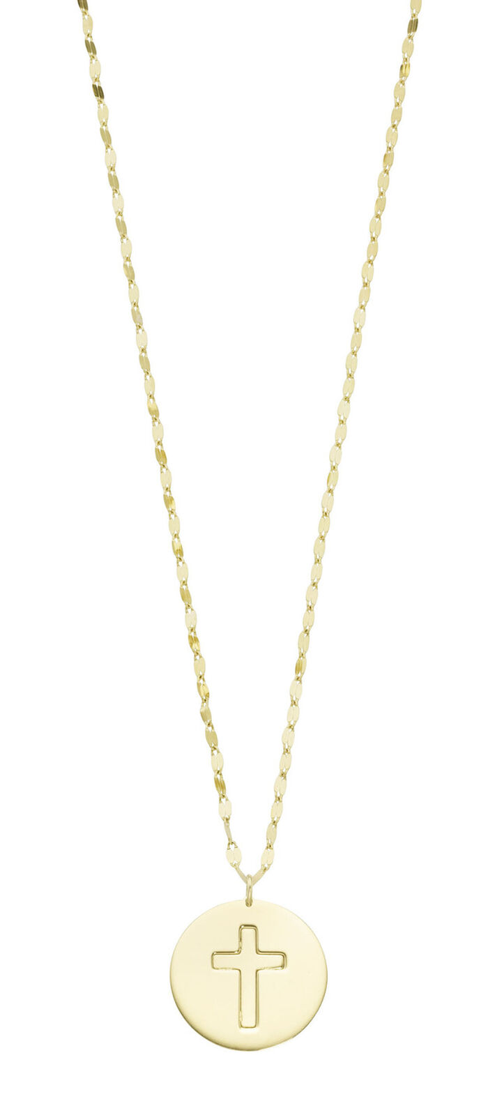 Gediamanteerde ketting met kruis 