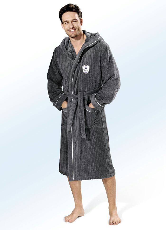 Badjas met capuchon GRAFIET