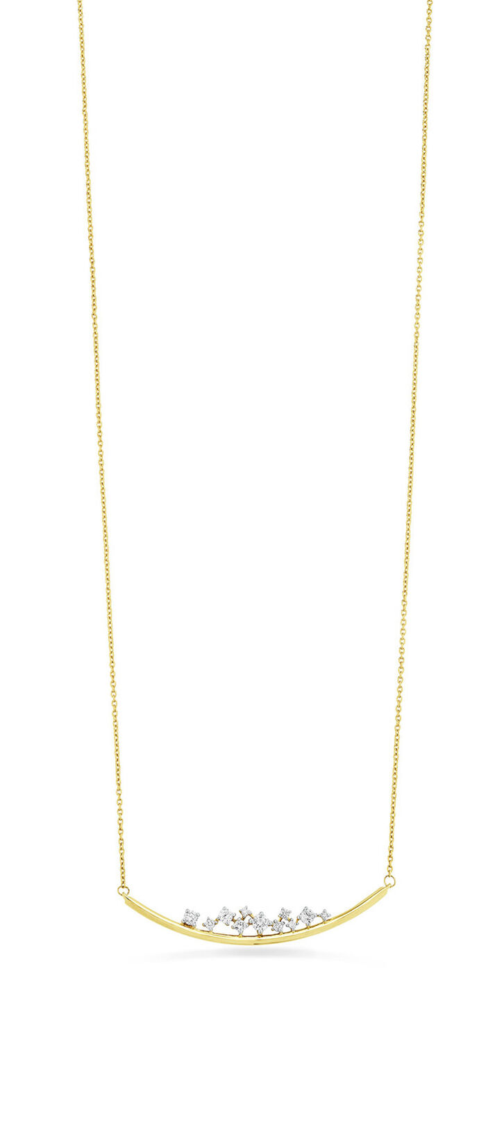 Aantrekkelijke ketting met 11 diamanten 