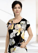 shirt met overlappende schouders 