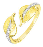 Ringblad met 28 briljant geslepen diamanten 
