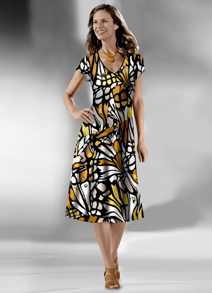 Jurk in geraffineerde Wickel-look 