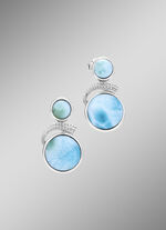 Larimar oorbellen 