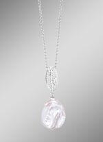 Hanger met Keshi-parels en synthetische zirkonia 