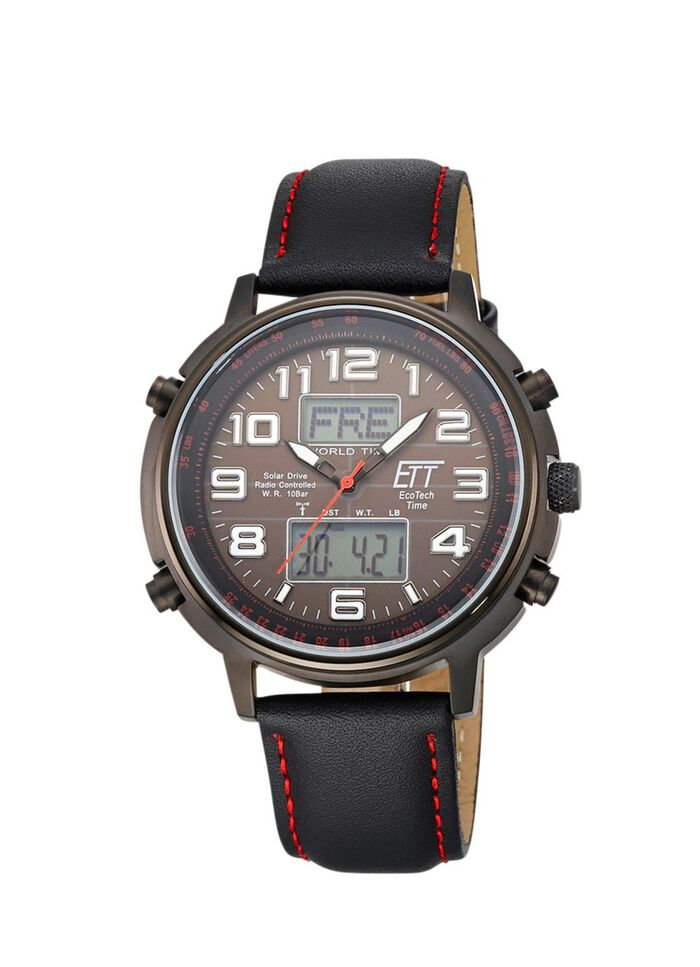 Radiogestuurd herenhorloge op zonne-energie 