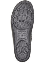 Pantoffels met een bloemmotief ZWART