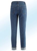 Chique jeans in 7/8-lengte met mooie strass-steentjes 
