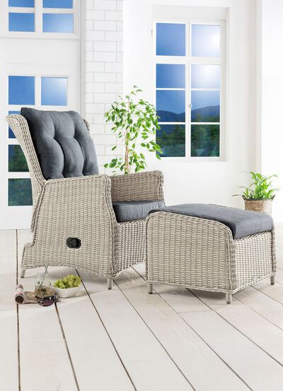 Casa relaxfauteuil of bijpassende voetenbank 