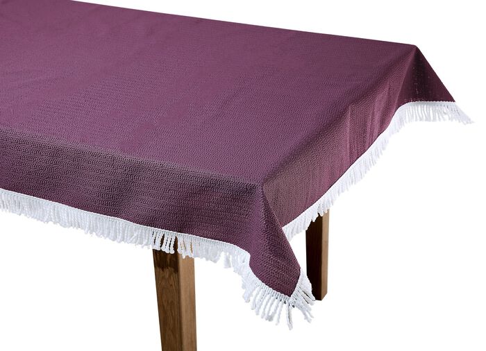 Wind- en weerbestendig tuintafelkleed met franjes aan de randen BORDEAUX