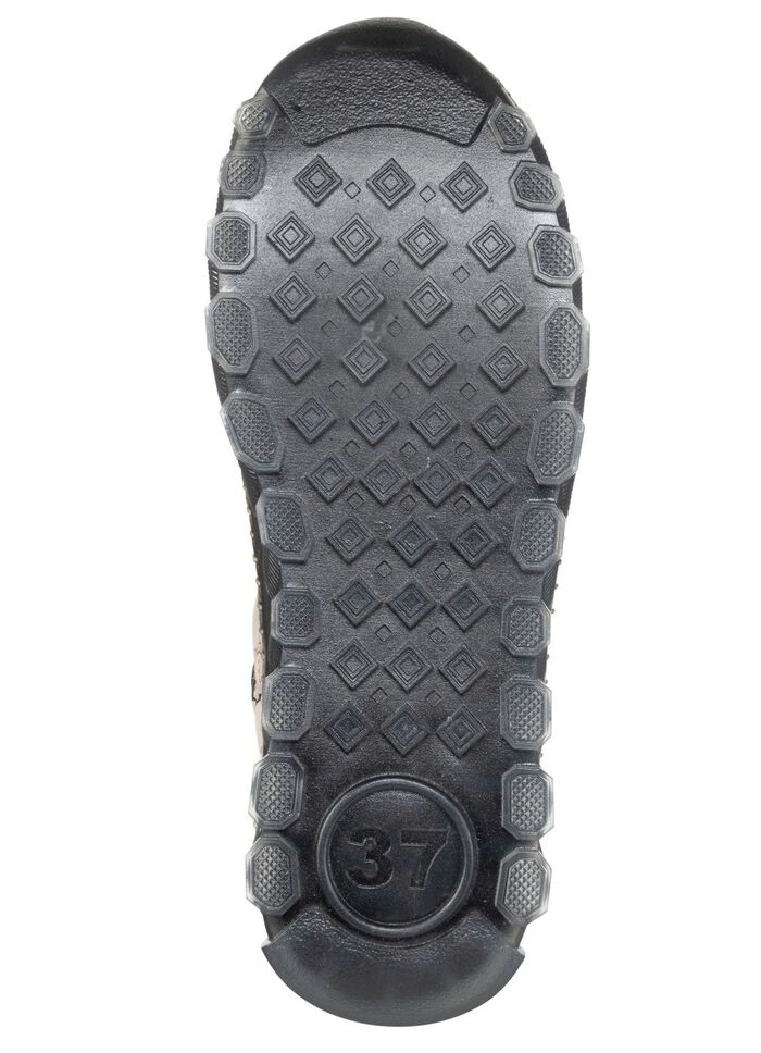 Gemini, trendy dameslaarzen, breedte G, met uitneembaar voetbed ZWART-KIEZEL-GRIJS