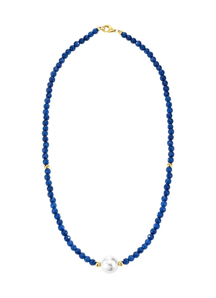 Ketting met parelglans en edelsteenglans 