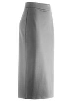 Rok in een slanke snit LICHTGRIJZE SMELTER