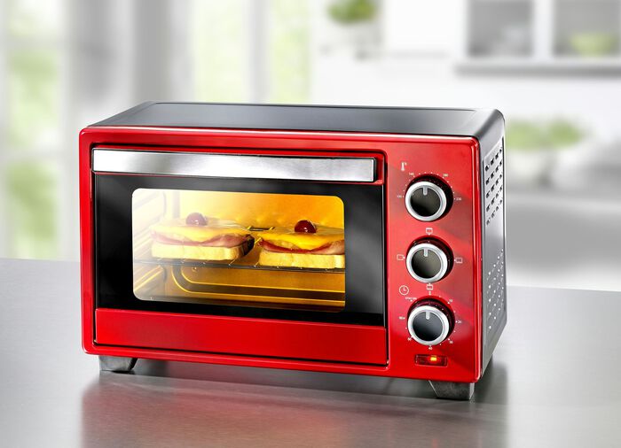 Multi- en pizzaoven - compact, praktisch, goed ROOD