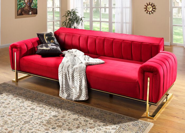 Vrij in de kamer plaatsbaar gestoffeerde meubels met stabiel metalen onderstel BORDEAUX