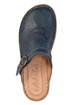 Andrea Conti klomp gemaakt van nappaleer met een gerimpelde structuur ZWART