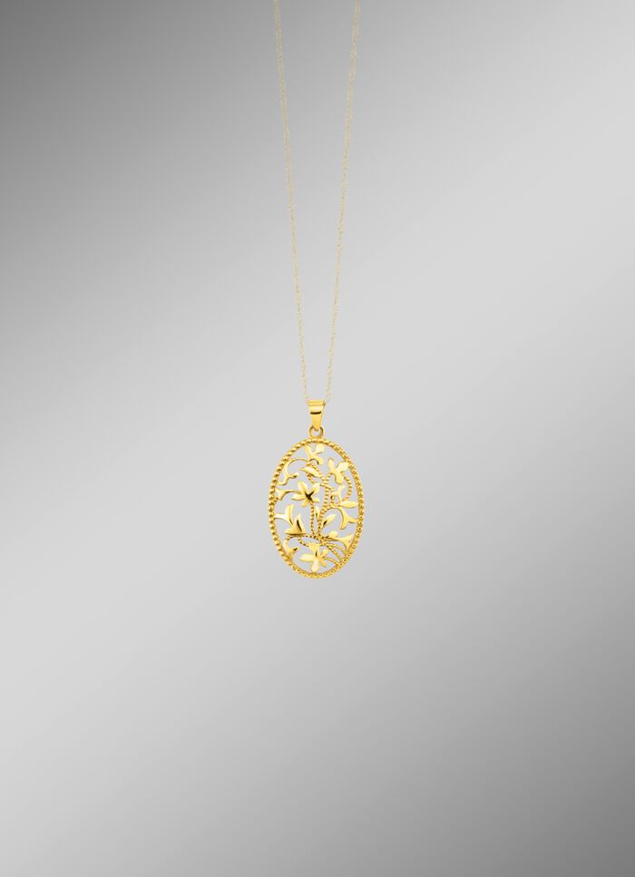 Filigraan, ovale hanger met ornament 