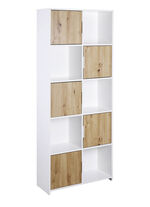 Trendy meubelserie WIT/EIKENHOUTEN STIJL.