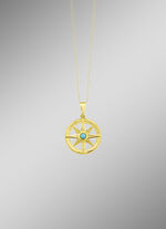 Chique kompashanger met geconserveerd. Turquoise 