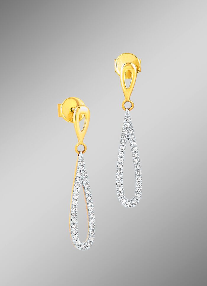 Beweegbare oorknopjes met 58 briljant geslepen diamanten 