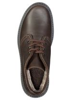 GINO GALANTE, gevoerde herenlaarzen, winterschoenen, breedte H, met lamsvacht MOKKA