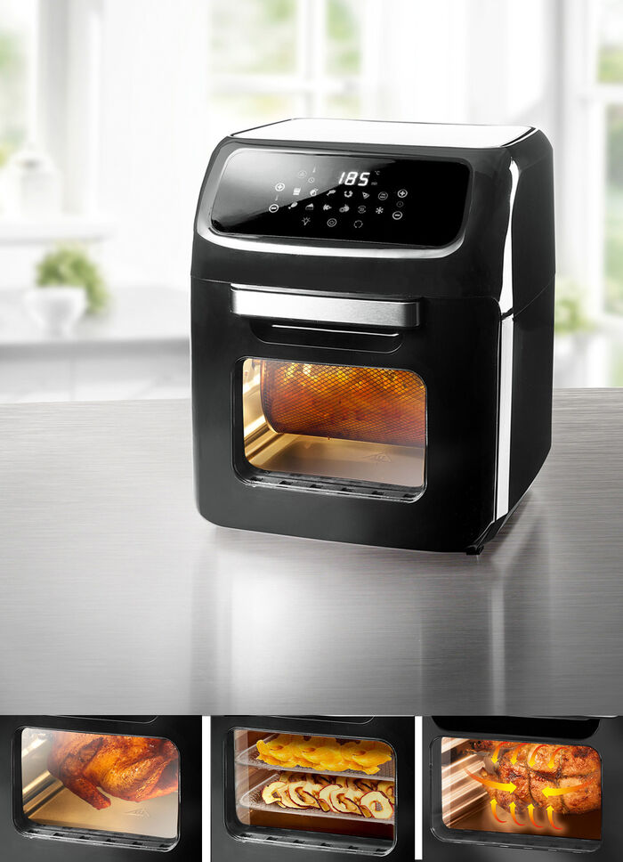 Digitale airfryer met grilfunctie ZWART