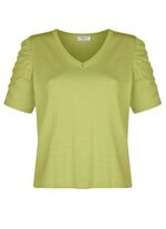 Trui met ruches aan de mouwen 