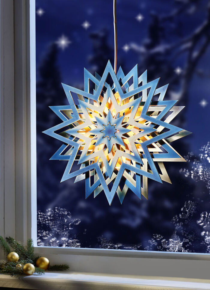 Verlichte raamster uit het ertsgebergte 