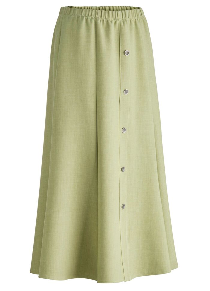 Rok met decoratieve knoopsluiting GROEN GEM&Ecirc;LEERD