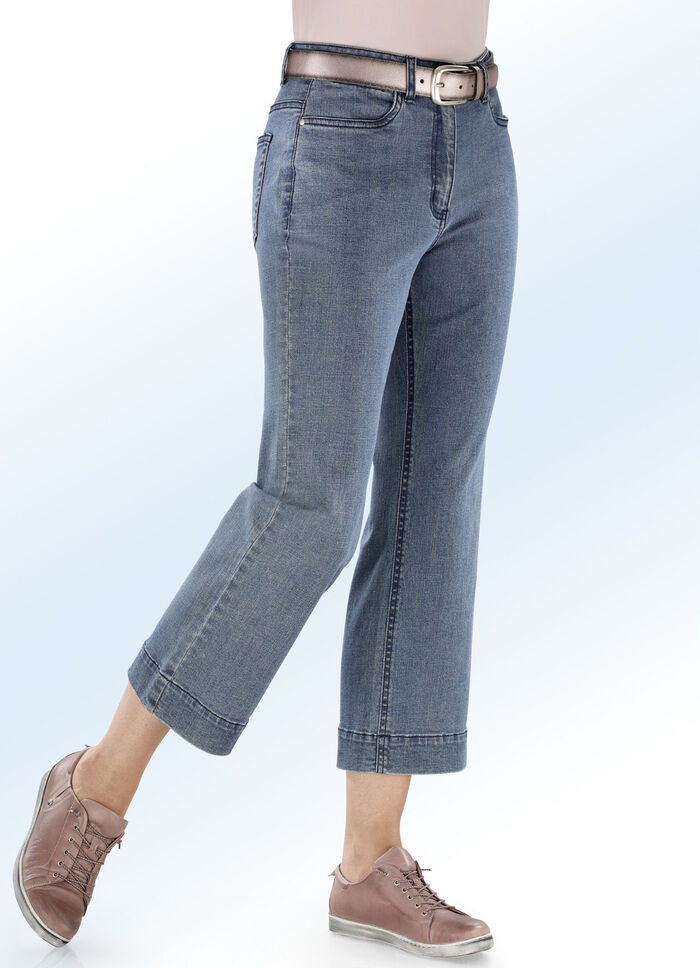Jeans culottes in 5-pocket model JEANSBLAUW