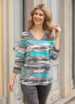 Shirt met zilverkleurige sierplaten 